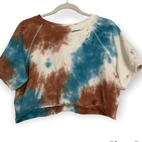 pistola Tops - PISTOLA DISTRESSED TIE DYE CROP TOP